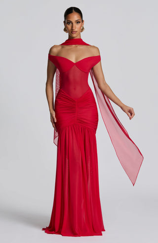 Ayla Scarf - Red - glavon
