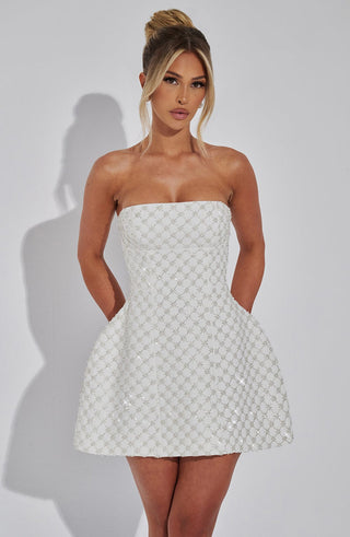 Beatrice Mini Dress - Ivory - glavon