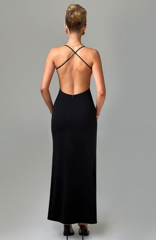 Beatrix Maxi Dress - Black - glavon