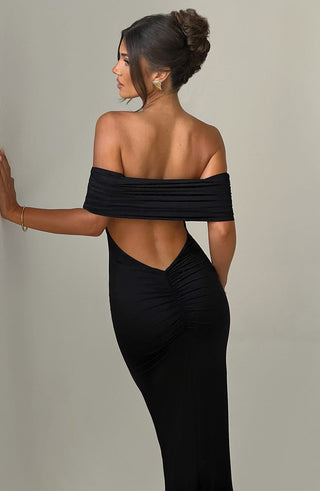 Belinda Maxi Dress - Black - glavon