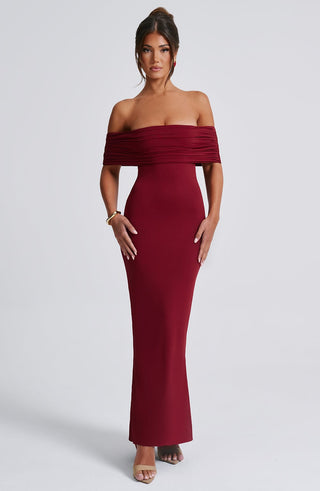 Belinda Maxi Dress - Burgundy - glavon