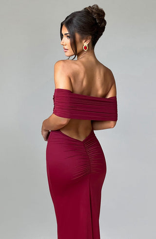 Belinda Maxi Dress - Burgundy - glavon