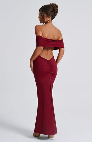 Belinda Maxi Dress - Burgundy - glavon