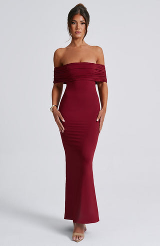 Belinda Maxi Dress - Burgundy - glavon