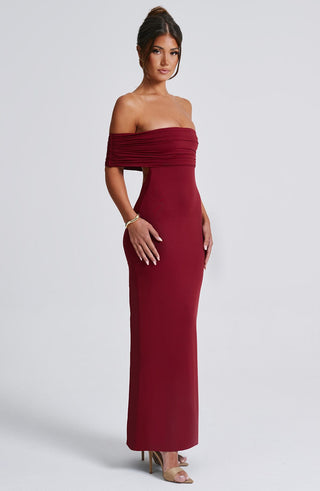 Belinda Maxi Dress - Burgundy - glavon