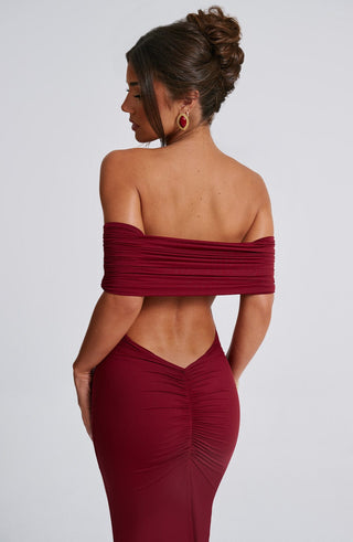 Belinda Maxi Dress - Burgundy - glavon
