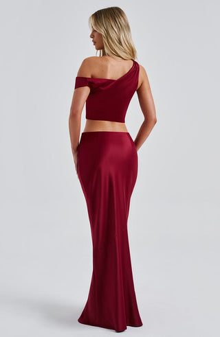Bernadette Maxi Skirt - Burgundy - glavon