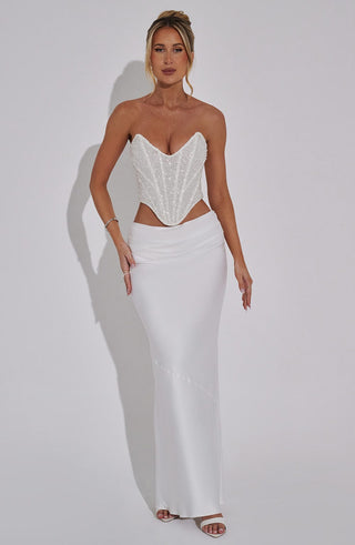 Bernadette Maxi Skirt - Ivory - glavon