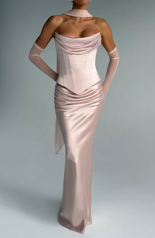 Bernadette Maxi Skirt - Soft Peach - glavon