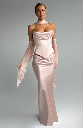 Bernadette Maxi Skirt - Soft Peach - glavon