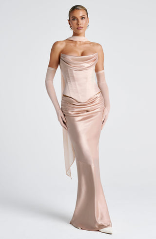 Bernadette Maxi Skirt - Soft Peach - glavon