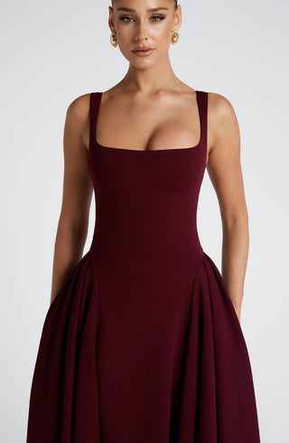 Betty Midi Dress - Cherry Lacquer - glavon