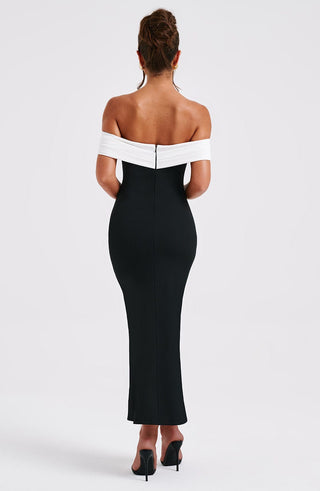 Bex Midi Dress - Black/White - glavon