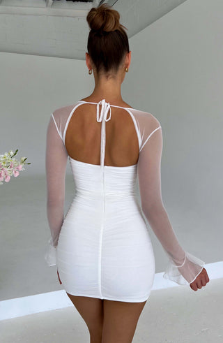 Brea Mini Dress - White - glavon