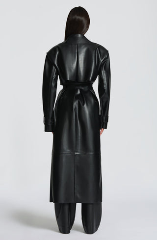 Bridget Trench Coat - Black - glavon