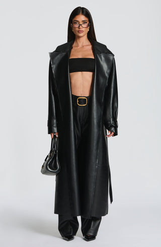 Bridget Trench Coat - Black - glavon