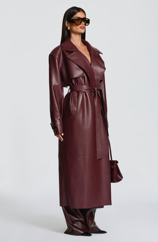 Bridget Trench Coat - Plum - glavon