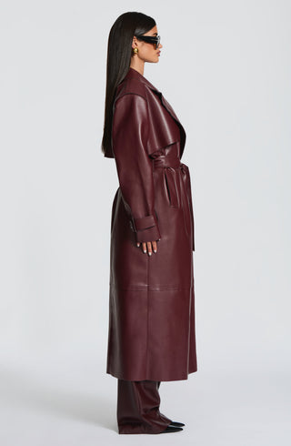 Bridget Trench Coat - Plum - glavon