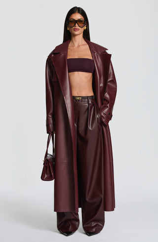 Bridget Trench Coat - Plum - glavon