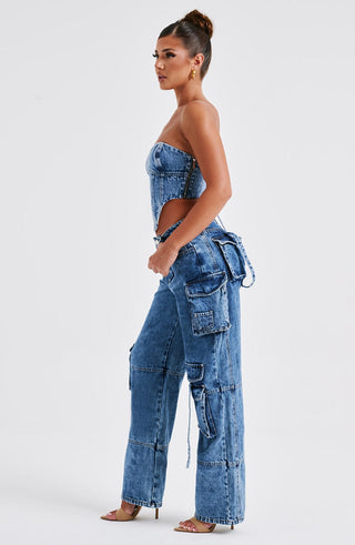 Brooklyn Cargo Pant - Dark Wash - glavon