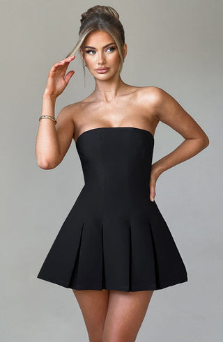 Bryony Mini Dress - Black - glavon