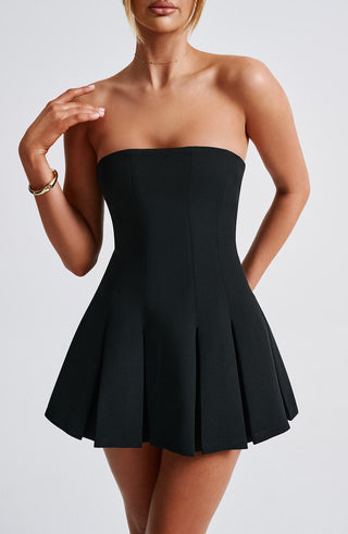 Bryony Mini Dress - Black - glavon