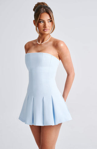 Bryony Mini Dress - Blue - glavon