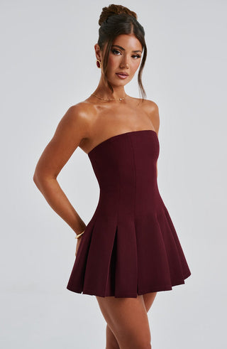 Bryony Mini Dress - Cherry Lacquer - glavon