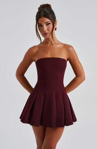 Bryony Mini Dress - Cherry Lacquer - glavon