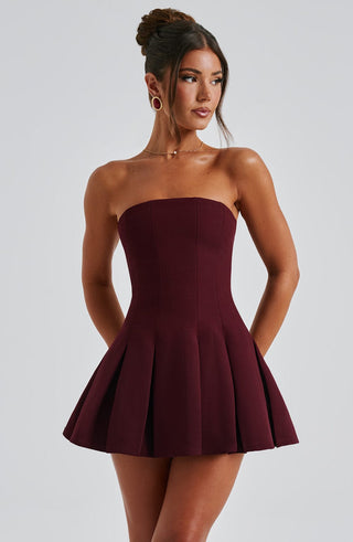 Bryony Mini Dress - Cherry Lacquer - glavon