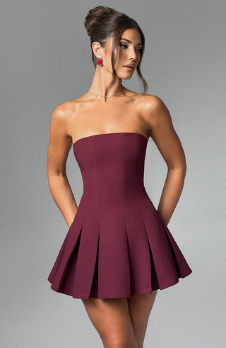 Bryony Mini Dress - Cherry Lacquer - glavon