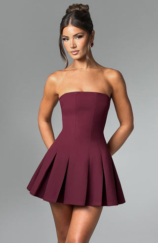 Bryony Mini Dress - Cherry Lacquer - glavon