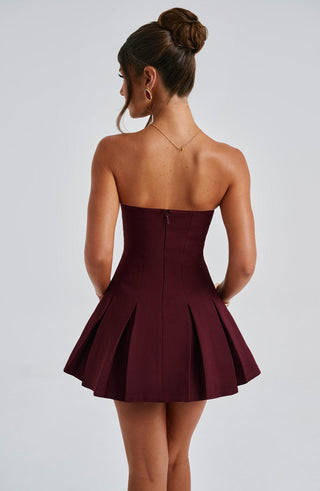 Bryony Mini Dress - Cherry Lacquer - glavon