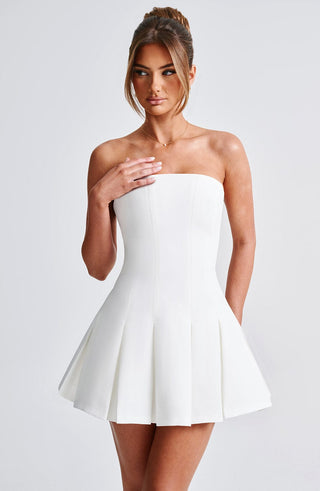 Bryony Mini Dress - Ivory - glavon
