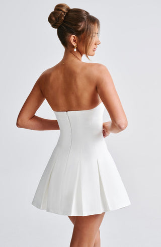 Bryony Mini Dress - Ivory - glavon