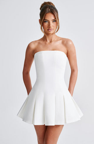 Bryony Mini Dress - Ivory - glavon