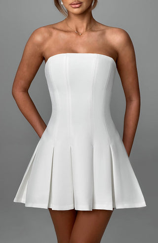 Bryony Mini Dress - Ivory - glavon