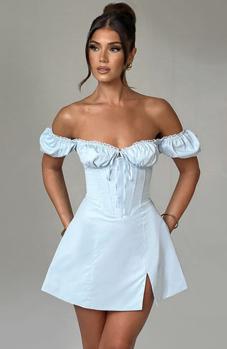 Caitlyn Mini Dress - Blue - glavon