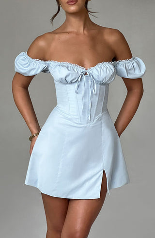 Caitlyn Mini Dress - Blue - glavon