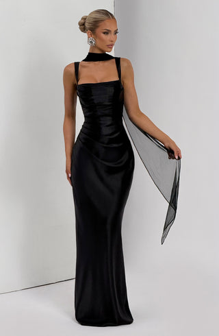 Calanthe Maxi Dress - Black - glavon