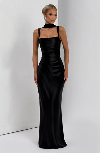 Calanthe Maxi Dress - Black - glavon