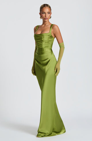 Calanthe Maxi Dress - Olive - glavon