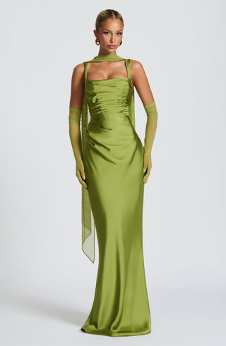 Calanthe Maxi Dress - Olive - glavon