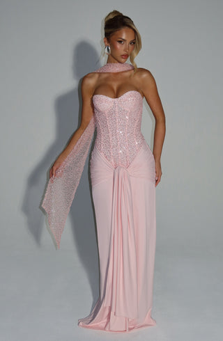 Carina Maxi Dress - Blush - glavon