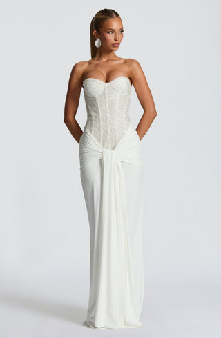 Carina Maxi Dress - Ivory - glavon