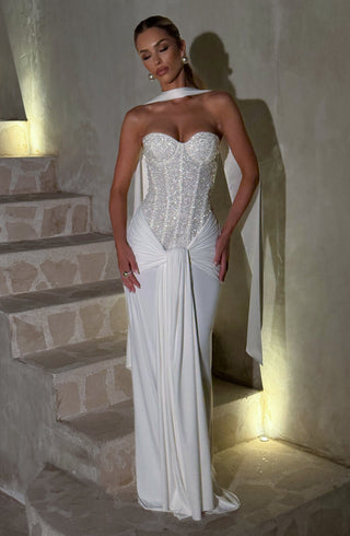 Carina Maxi Dress - Ivory - glavon