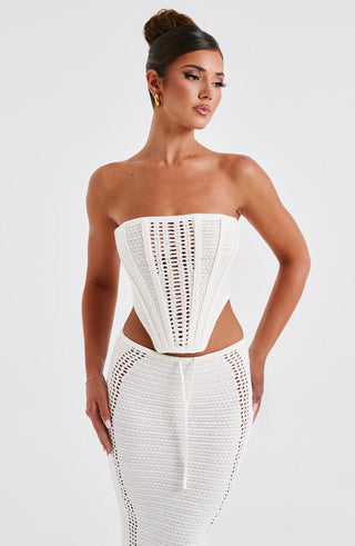 Carly Corset - White - glavon