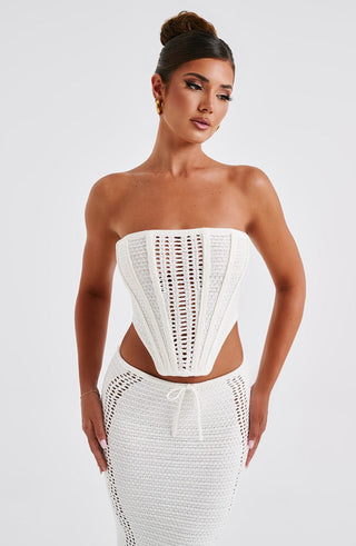 Carly Corset - White - glavon