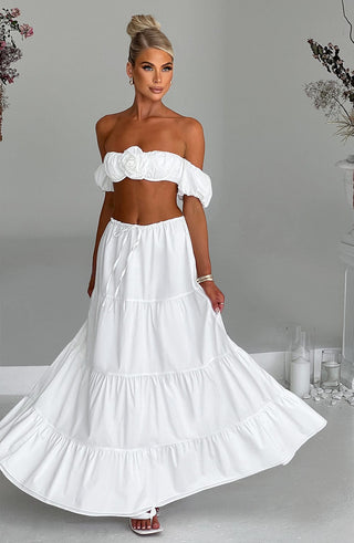 Carmen Maxi Skirt - Ivory - glavon
