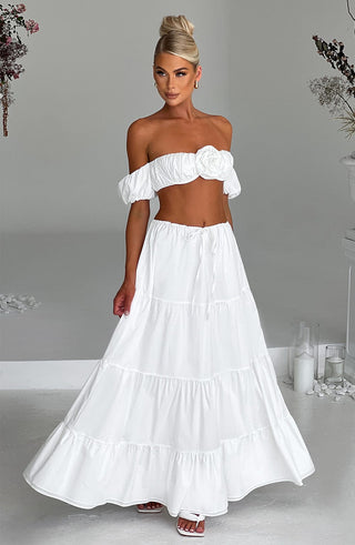 Carmen Maxi Skirt - Ivory - glavon